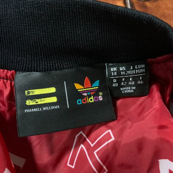 Adidas Pharrell Williams Collab Black Medium Velour Women's HU Track Jacket EUC - Picture 4 of 15